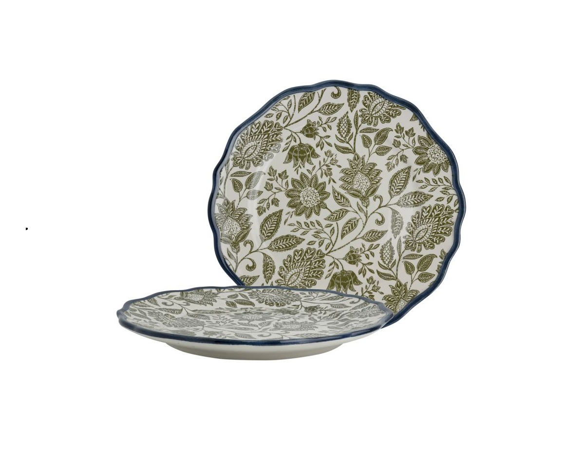 Набір з 2-х тарілок HEDINGHAM Ø27 (Blue/Sage) Синьо-Зелені